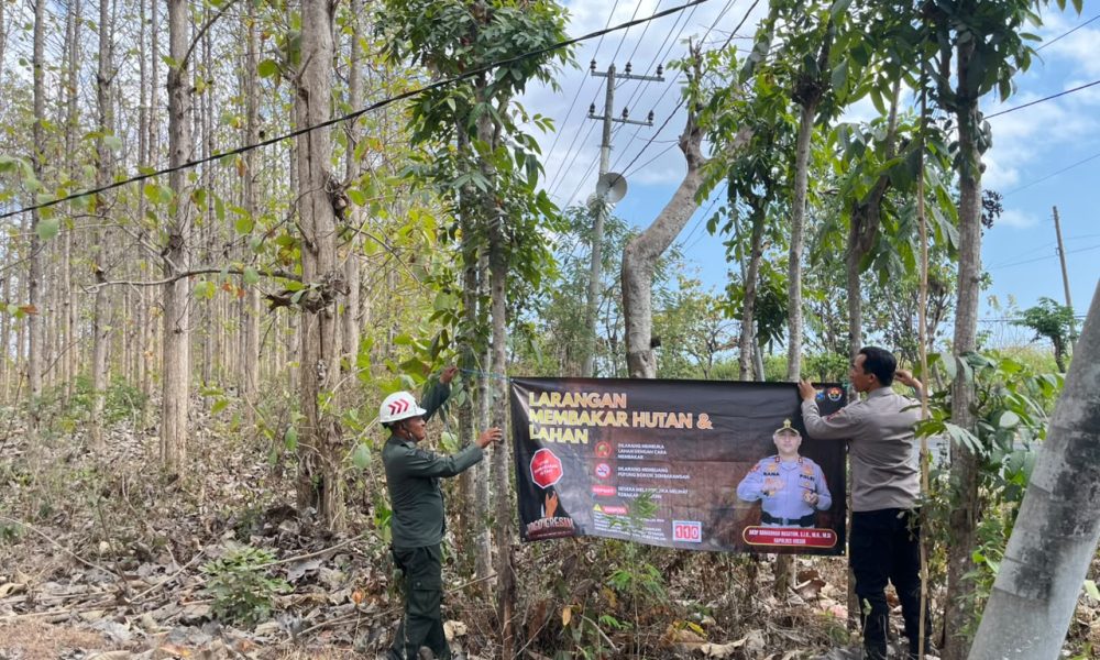 Antisipasi Karhutla, Polres Gresik Gencarkan Sosialisasi di Hutan Panceng