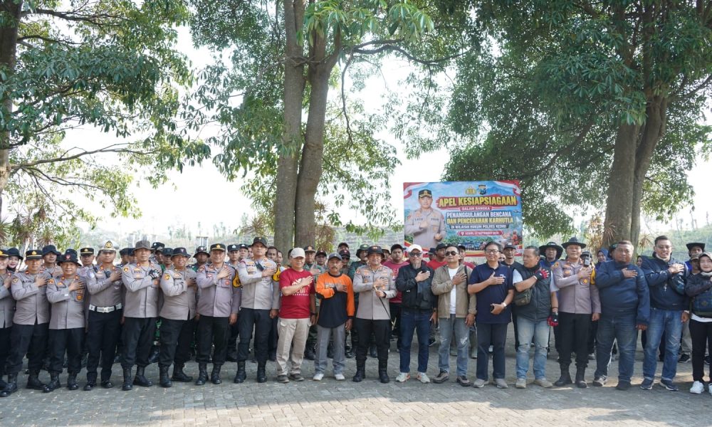 Cegah Karhutla, Polres Kediri Siagakan Ratusan Personel Gabungan di Lereng Kelud